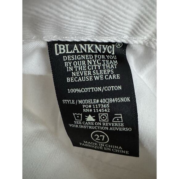 Blank NYC Denim High Rise Button Fly size 27 Distressed Cut Off Shorts White - Picture 5 of 5